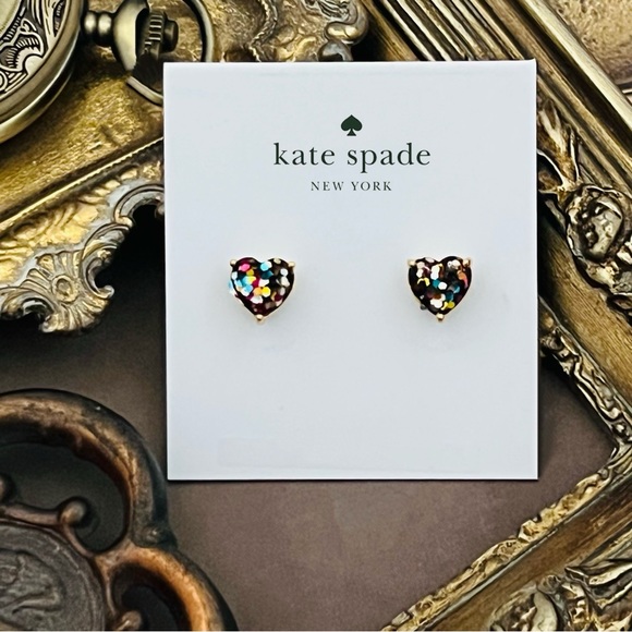 KATE SPADE • My Love Glitter Heart Earrings - Picture 3 of 3